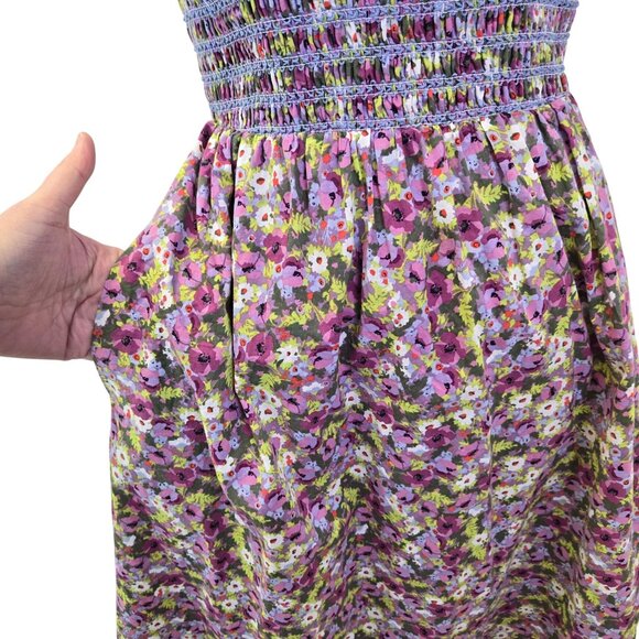 English Factory Floral Smocked Midi Dress Size XS - Picture 6 of 6
